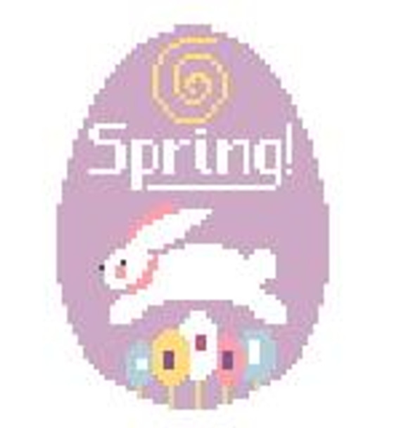 EO820 Spring! Bunny Egg 3 x 4 18 Mesh Kathy Schenkel Designs