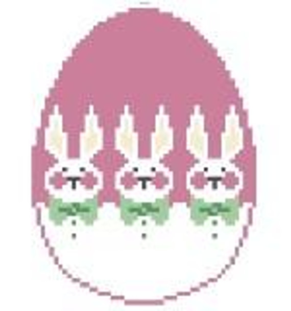 EO804 Bunnies Egg/Pink 3 x 4 18 Mesh Kathy Schenkel Designs