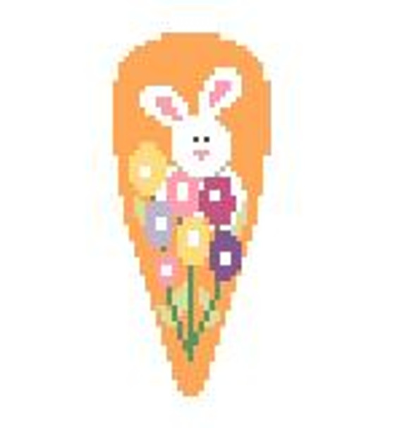 EO726 Bunny Carrot 1.5 x 3.5 18 Mesh Kathy Schenkel Designs