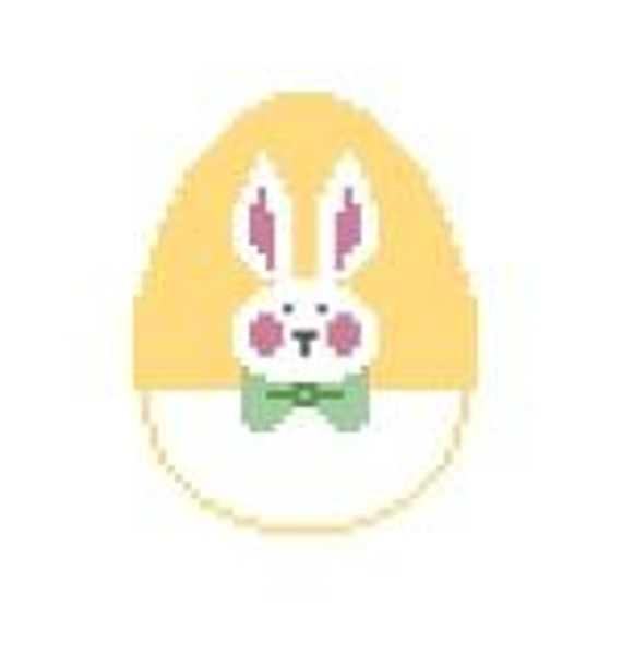 EO204 Bunny Face/Yellow Egg 2.25 x 2.75 18 Mesh Kathy Schenkel Designs