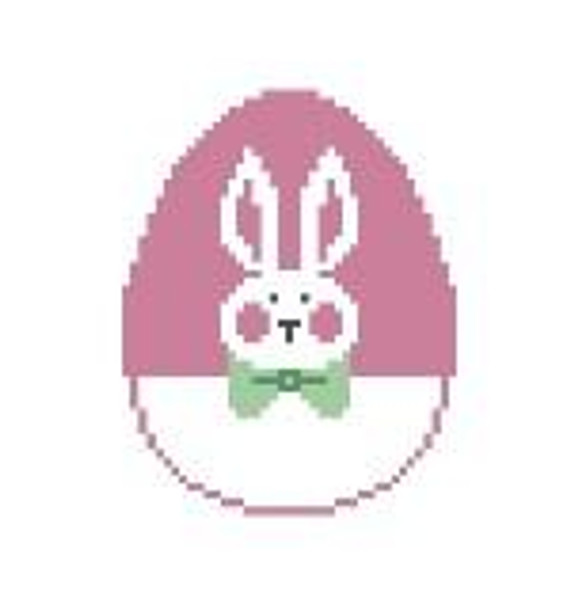 EO202 Bunny Face/Pink Egg 2.25 x 2.75 18 Mesh Kathy Schenkel Designs