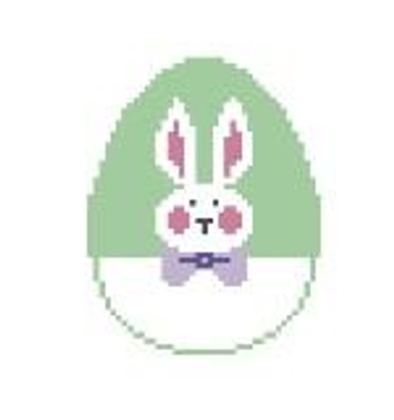 EO201 Bunny Face/Green Egg 2.25 x 2.75 18 Mesh Kathy Schenkel Designs