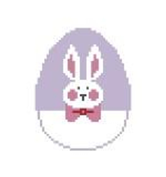 EO200 Bunny Face/Periwinkle Egg 2.25 x 2.75 18 Mesh Kathy Schenkel Designs
