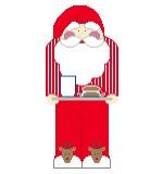 CX123 Ready for Bed Santa, SG 4 x 8.5 Kathy Schenkel Designs