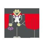 CP193 Dracula Roll-up 5 x 4.5 18 Count  Kathy Schenkel Designs