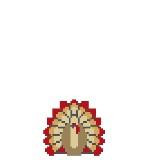 MP253 Thanksgiving Turkey 2 x 2 18 Mesh Kathy Schenkel Designs