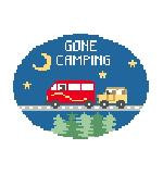 MO183 Gone Camping Oval Kathy Schenkel Designs 4.5 x 3.25