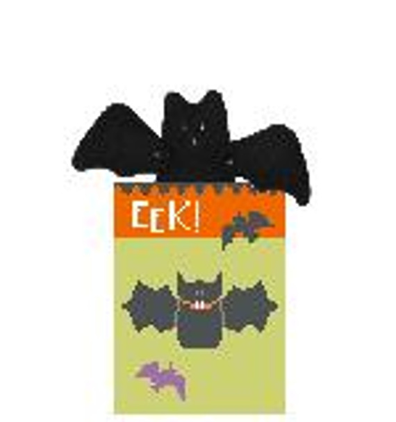HO110 Eek! Bats Treat Bag w/Bat 3.25 x 4 18 Mesh Kathy Schenkel Designs