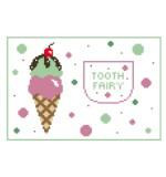 PT169 Ice Cream Toothfairy Pillow Kathy Schenkel Designs 6 x 4