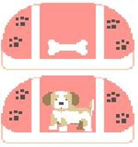 SH302 Pink Dog Duffle Kathy Schenkel Designs 4.75 x 2.5