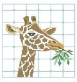 PW162 Giraffe Pillow Kathy Schenkel Designs 13ct 8 x 8