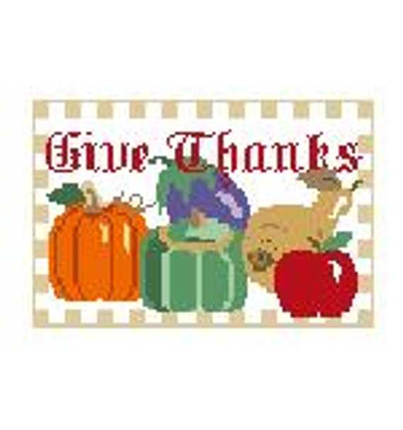 PW175 Give Thanks 8 x 5 18 Mesh Kathy Schenkel Designs