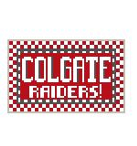 TL279A Colgate Raiders! 3.5 x 2 18 Mesh Kathy Schenkel Designs