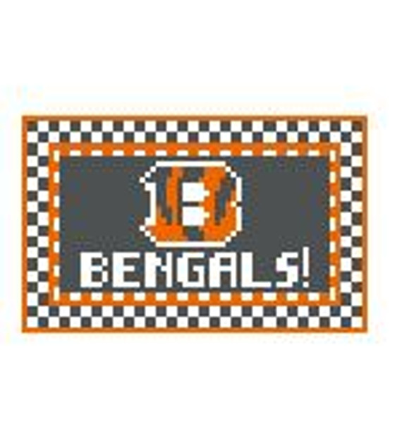 TL277 Cincinnati Bengals! 3.5 x 2 18 Mesh Kathy Schenkel Designs