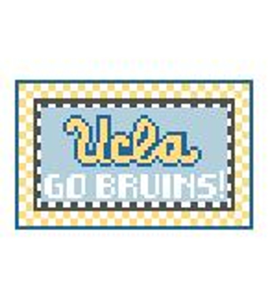 TL267 UCLA Go Bruins! 3.5 x 2 18 Mesh Kathy Schenkel Designs