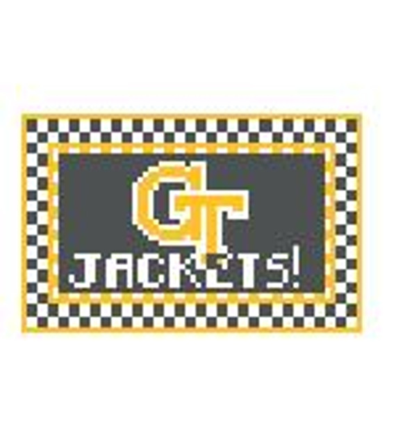 TL265 Georgia Tech Jackets! 3.5 x 2 18 Mesh Kathy Schenkel Designs