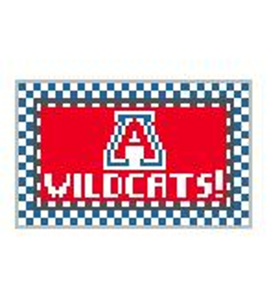 TL262 U of Arizona Wildcats! 3.5 x 2 18 Mesh Kathy Schenkel Designs