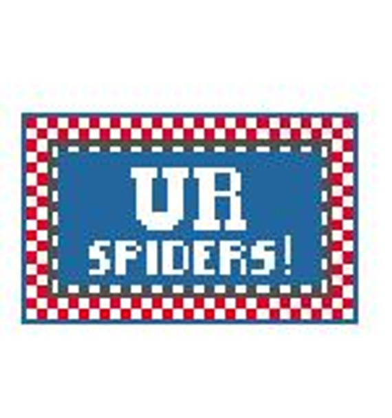 TL260 U of Richmond Spiders! 3.5 x 2 18 Mesh Kathy Schenkel Designs