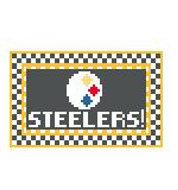 TL253 Pittsburgh Steelers! 3.5 x 2 18 Mesh Kathy Schenkel Designs