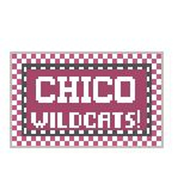 TL251A Chico State Wildcats! 3.5 x 2 18 Mesh Kathy Schenkel Designs