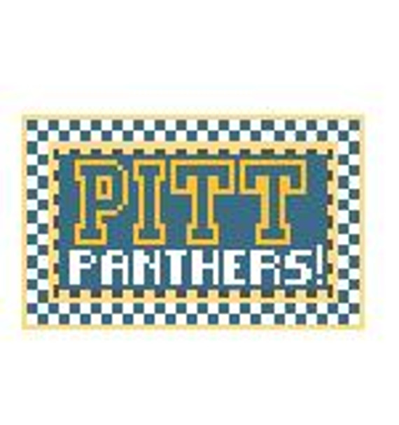 TL249 U of Pittsburgh Panthers! 3.5 x 2 18 Mesh Kathy Schenkel Designs