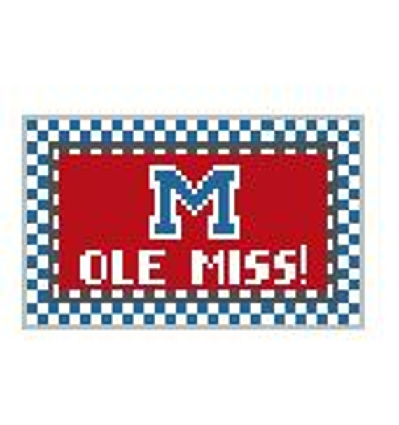 TL230 U of Mississippi Ole Miss! 3.5 x 2 18 Mesh Kathy Schenkel Designs