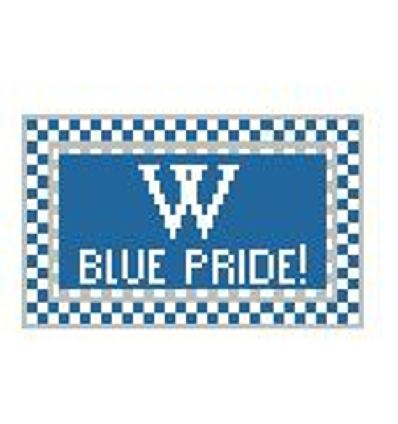 TL227 Wellesley Blue Pride! 3.5 x 2 18 Mesh Kathy Schenkel Designs