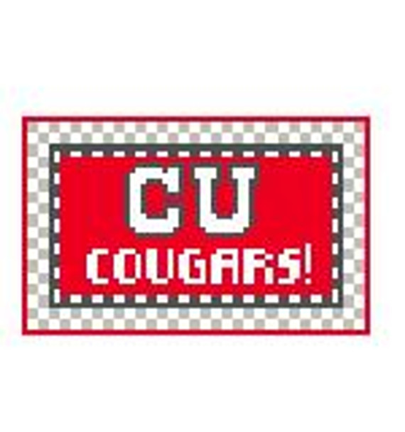 TL226B Clark U Cougars! 3.5 x 2 18 Mesh Kathy Schenkel Designs