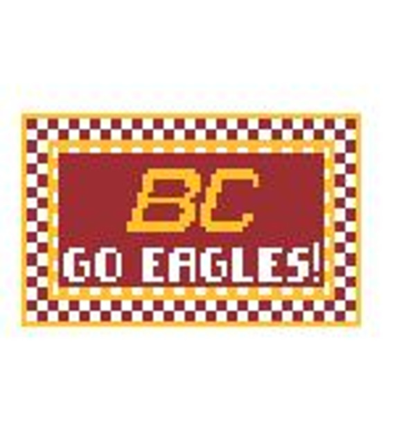 TL226 Boston College Go Eagles! 3.5 x 2 18 Mesh Kathy Schenkel Designs