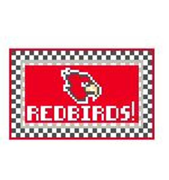 TL223E Illionois State Redbirds! 3.5 x 2 18 Mesh Kathy Schenkel Designs