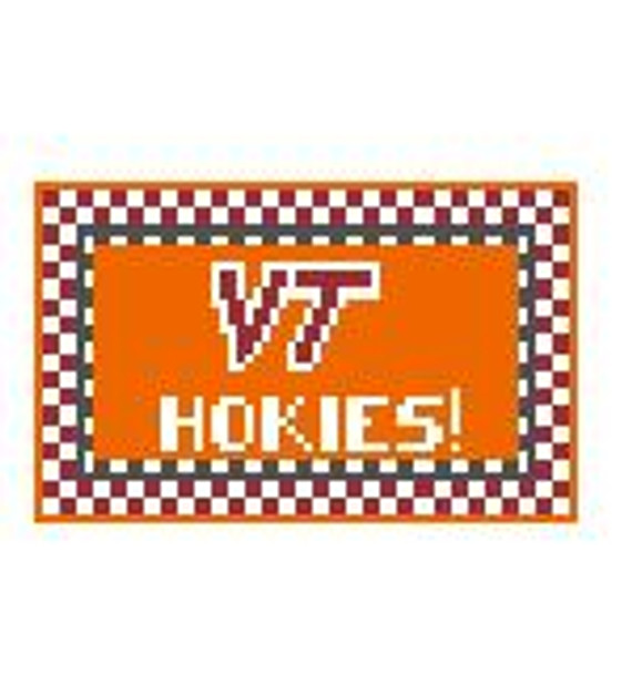 TL218 Virginia Tech Hokies! 3.5 x 2 18 Mesh Kathy Schenkel Designs