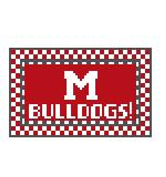 TL210 U of Mississippi Bulldogs! 3.5 x 2 18 Mesh Kathy Schenkel Designs