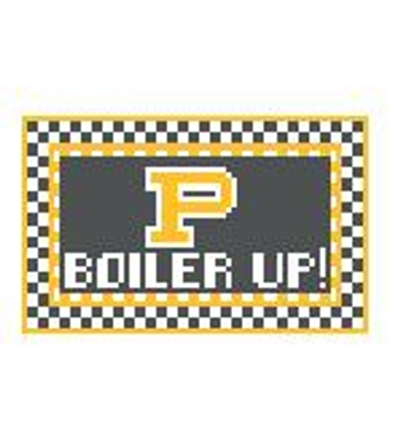 TL205 Purdue U Boiler Up! 3.5 x 2 18 Mesh Kathy Schenkel Designs