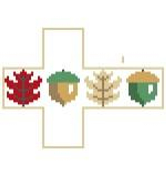 TC115 Tiny Cube/Leaf, Acorn 4 x 3 18 Mesh Kathy Schenkel Designs