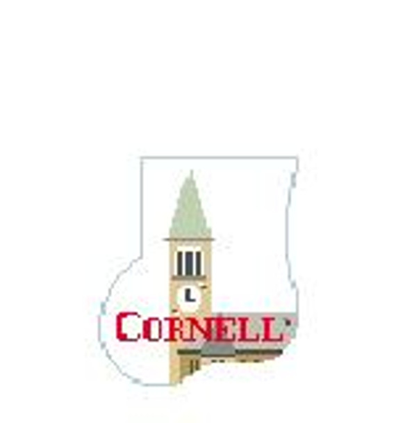 CM407L Cornell U Clock Tower 4 x4 18 Mesh Mini Sock Kathy Schenkel Designs
