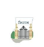 CM408M Smith College, Grecourt Gates Kathy Schenkel Designs 4 x 4 Mini Sock 18 Mesh