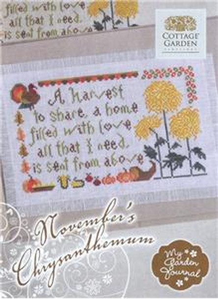 November's Chrysanthemum 125w x 74h Cottage Garden Samplings  My Garden Journal:   18-1172