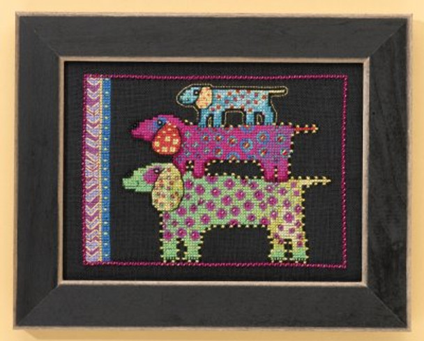 LB301625 Mill Hill Laurel Burch Dog Pyramid -  Dogs Collection (Aida);