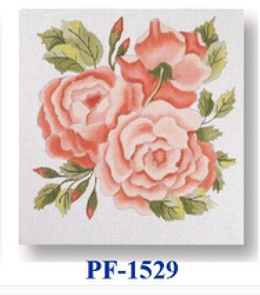 PF-1529 Mauve Roses 18 Mesh 12"  Flowers CBK Bettieray Designs