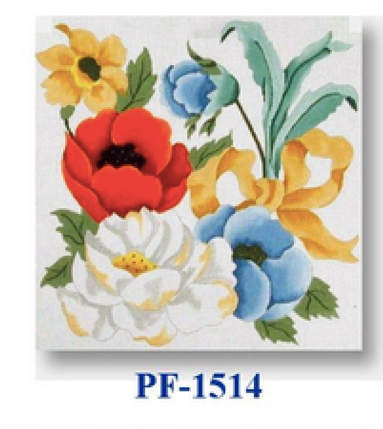 PF-1514 Colors of Spring 18 Mesh 12" Flowers CBK Bettieray Designs