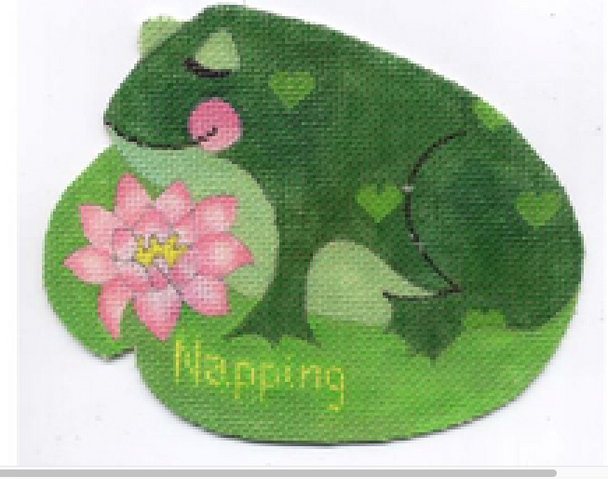 PA-605 Frog Napping 18 6 x 4.75" CBK Bettieray Designs