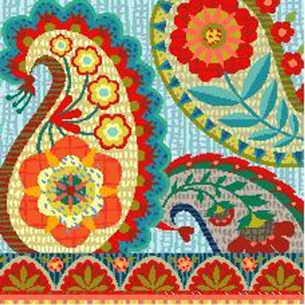 BF624 Bohemian Paisley Birds Of A Feather