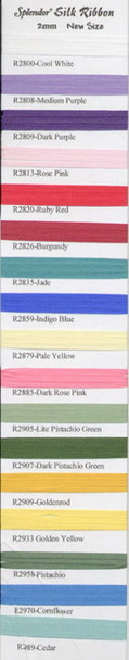 Rainbow Gallery Splendor 2mm Silk Ribbon R2958 Pistachio