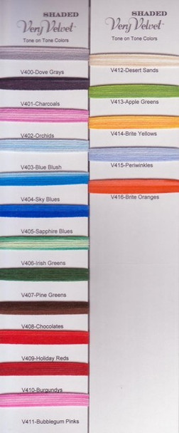 Rainbow Gallery Very Velvet Petite Shaded V808 Chocolates