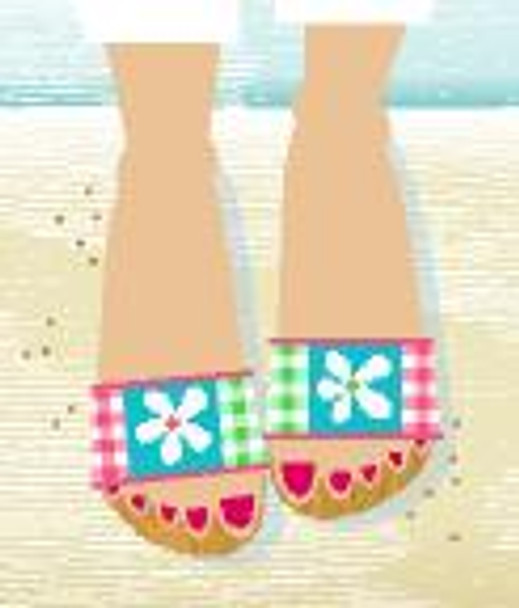 BF507 Birds Of A Feather Pink And Green Check Sandal Kit Size 7