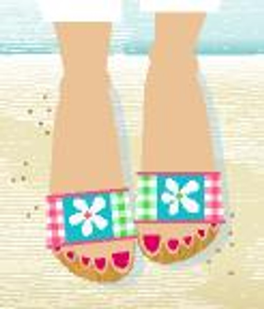 BF507 Birds Of A Feather Pink And Green Check Sandal Kit Size 8