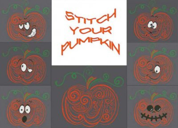 AAN326 Stitch Your Pumpkin1 pumpkin and 6 expressionsbAlessandra Adelaide Needleworks Counted Cross Stitch Pattern