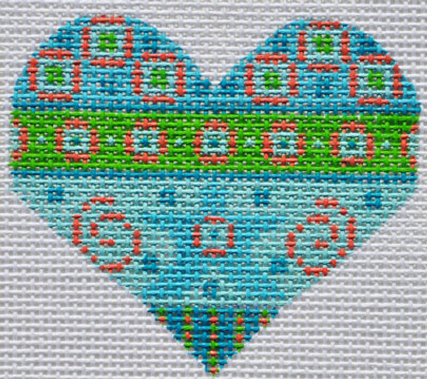 CH-179 Heart 6  3 x 2 ½ 18 Mesh CH Designs