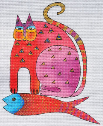 LB-123 Mythical Cat 7 ½ x 8 ½ 18 Mesh LAUREL BURCH