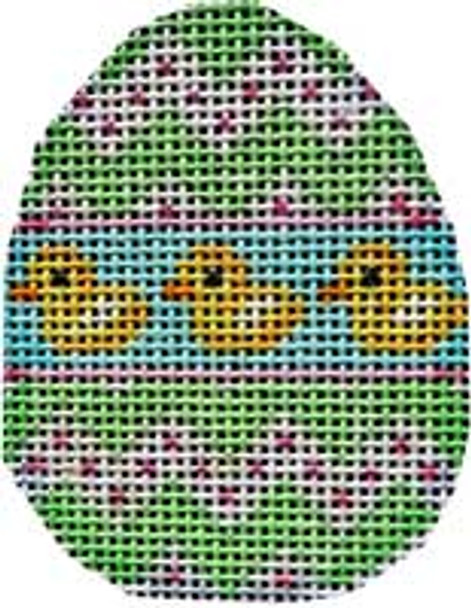 EG-605 Lime Chevron/Ducks Mini Egg 2x2.5 18 Mesh Associated Talents 